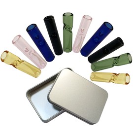 VOVCIG Glass Filter Tip, Glass Filter, Joint Glass Filter Tips, Reusable Round Glass Filter Tips, Pack of 10, 8 mm Round Tip