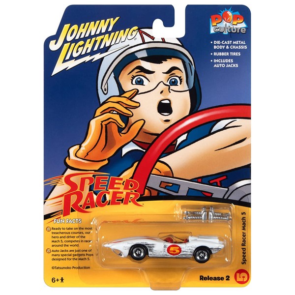 スピードレーサー - 1/64スケール レースダメージマッハV - ジョニー・ライトニング