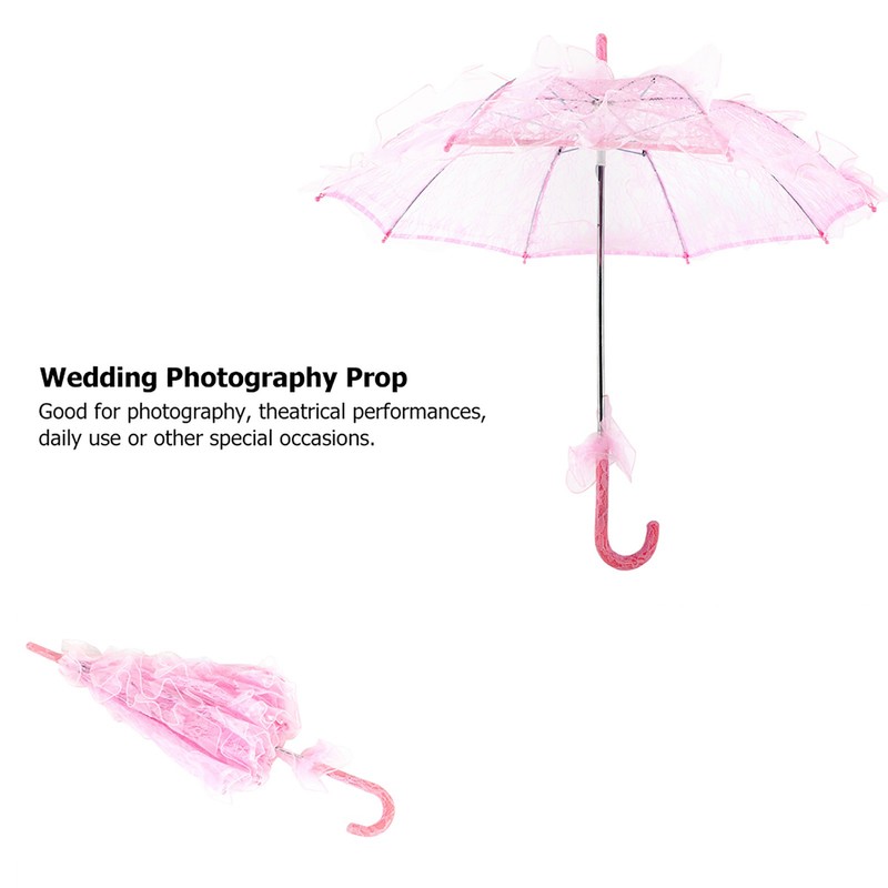 Bridal Lace Cotton Umbrella for Wedding Parties Dancing Photography Prop