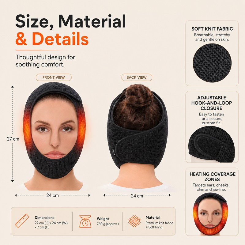 Electric Heated Head Wrap for Comfort – 3-Level Hot Compress