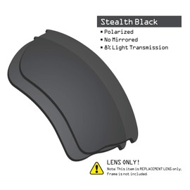 SmartVLT Polarized AR Coated Stealth Black Replacement Lenses for Oakley Quarter Jacket OO9200 Sunglass