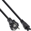 InLine 16656O Power Cable for Notebook, 3-Pin Coupling, Black, 0.5
