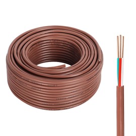 YDDECW Thermostat Wire - 18/3 100FT Solid Copper 18AWG 3 Conductor Power Circuit Cable for Heating & air Conditioning Equipment, doorbells and Other Indoor/Outdoor Low Voltage Applications Use