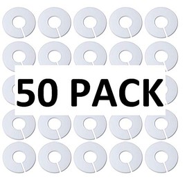 Blank Round Plastic Rack Dividers - Pick a Color/Pick a Quantity (White, 50)