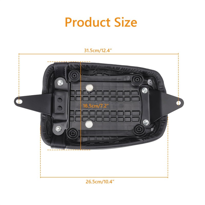Kiawnia Motorcycle Passenger Seat Kit, Rear Seat and Foot Pegs,