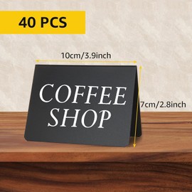 Abaigeal 40 PCS Mini Chalkboard Signs 10 x 7.5 cm Food Labels for Party Buffet Small Chalkboard Sign Tabletop Blackboard Sign for Wedding Party Buffet Birthdays Bakery Mini Chalkboard