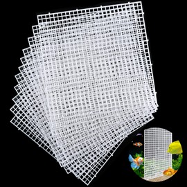 Supkiir 14pcs Aquarium Fish Tank Divider, Plastic Grate Isolation Board Partition, White Aquarium Filter Bottom Tray Egg Crate Light Diffuser Grid Panel