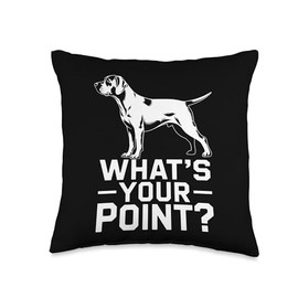 What's Your Point Funny German Shorthaired Pointer GSP Throw Pillow
