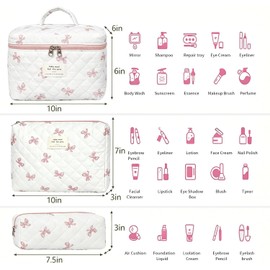 Bolsa de Cosmeticos de Viaje - 3 Unidades Cosmetiquera,Bolsa de Cosmeticos de Viaje,Bolsa De Viaje De Baño Portátil, Adecuado para Almacenamiento de Cosméticos y Viajes
