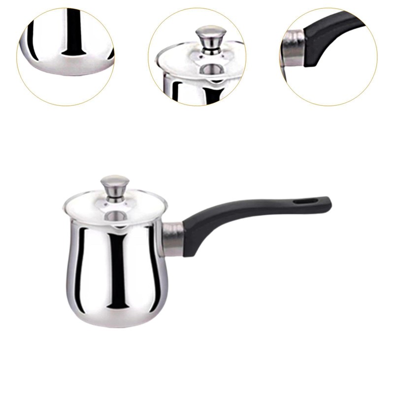 Fenteer Turkish Coffee Pot Butter Warmer Pot Chocolate Melting Pan