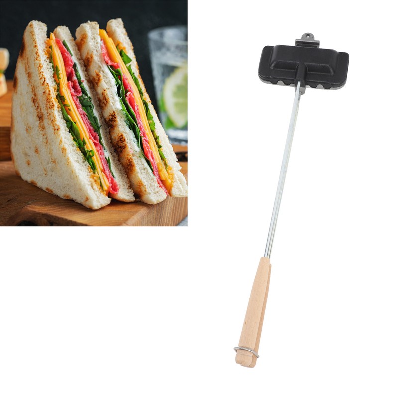 Double Sided Sandwich Baking Pan Portable Outdoors Frying Pan With