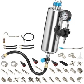 Fuel Injector Cleaner Machine Set With 21Pcs - Automotive 1000ML 150PSI Fuel Injector Cleaner Tool Disassembly-Free Adapter for Gasoline Injector/Pressure Regulator/Release Cars/Intake System