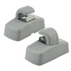UpAmcarker 3B0857561 2Pcs Sun Visor Clip Hook Bracket Gray Compatible