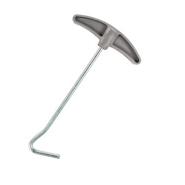 JDYYICZ 2 PCS Tent Ground Nail Puller Tent Peg Ground Hook Puller Extractor Remover Awning Stakes Hooks Remover Tent Peg Remover Tent Peg Puller Tent Accessories for Camping Outdoor, Grey