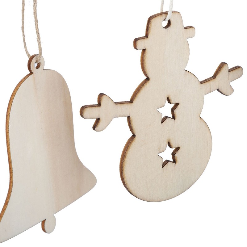 Innovative DIY Wooden Pendant Hanging Ornaments Crafts for Home Christmas