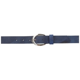 fashionchimp Basic Women's Belt Made of 100% Genuine Leather, Shiny Belt Clasp, Width Approx. 2.8 cm, Made in Germany, Cobalt-althea