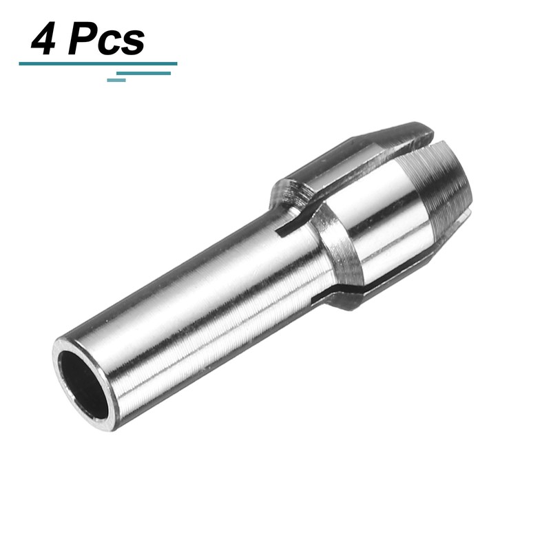 HARFINGTON 4pcs 3.0mm Drill Chucks Collet Bit 18mm Length Mini