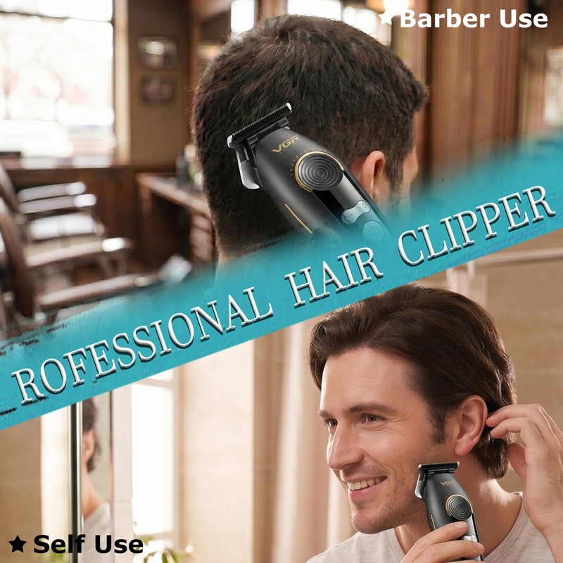 VGR 299 Cordless Hair Trimmers for Men, 5-Speed Barber Clippers,