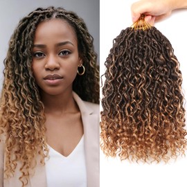 Faux Locs Crochet Hair Extensions Soft Locs Crochet Braids Hair Extensions for Braiding Hair Goddess Braids Extensions Hair Butterfly Locs (#T27, 12Inch (Pack of 8))