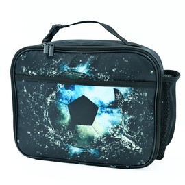 Soccer Lunch Box Reusable Insulated Lunch Bag For Kids Toddler Girls Boys Thermal Cooler Tote Bag School Work Travel Picnic