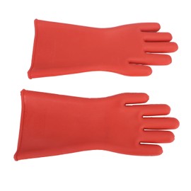 Electric Insulated Protective Gloves, Rubber Insulating Gloves for Electrical Work, 12KV High Voltage Class 00 Work Gloves for Electricians Repairs