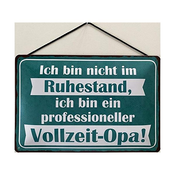 Blechschild Blechemma with Cord 30 x 20 cm Saying: Ich