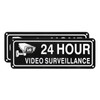 M METERXITY 2-Pack 24 Hour Video Surveillance Sign, 10" x