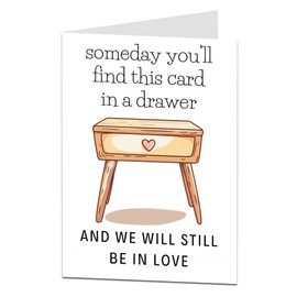 LimaLima Anniversary Card For Wedding Relationship Funny Drawer Design Him Her Husband Wife