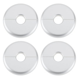 ECSiNG Radiator Pipe Cover Sleeve 16mm 70mm Diameter Radiator Wall Pipe Decoration Silver Pack of 4