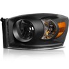 OCPTY Headlight Assembly Pair Replacement for Dodge Ram 1500 2006-2008