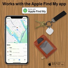 Air Tracker Tags-4 Pack, Bluetooth Tracker Works with Apple Find My APP (iOS Only, Not for Android), Keys Finder, Item Locator for Keys, Luggage, Backpack, Pets, Wallet, Replaceable Battery