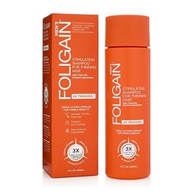 Foligain Triple Action Shampoo For Thinning Hair, Men’s Volumizing Shampoo, with 2% Trioxidil 8 Fl. Oz.