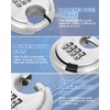 DAYGOS 4 Digit Combination Disc Padlock with Hardened Steel Keyless
