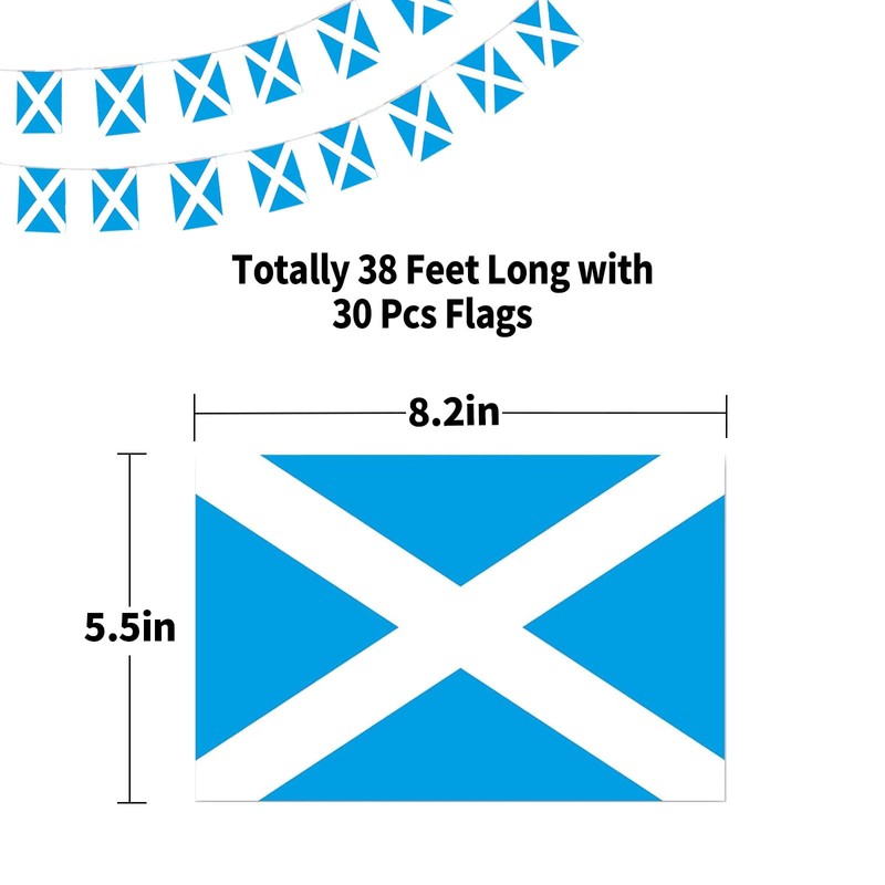 Scotland Flags Scottish Small String Mini Flag Pennant Banner Decorations