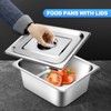 Hotel Pan With Lids 1/4 Size 6 Inch Deep Stainless