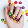 Polvo para Uñas con Efecto Espejo y Cromado Metálico para