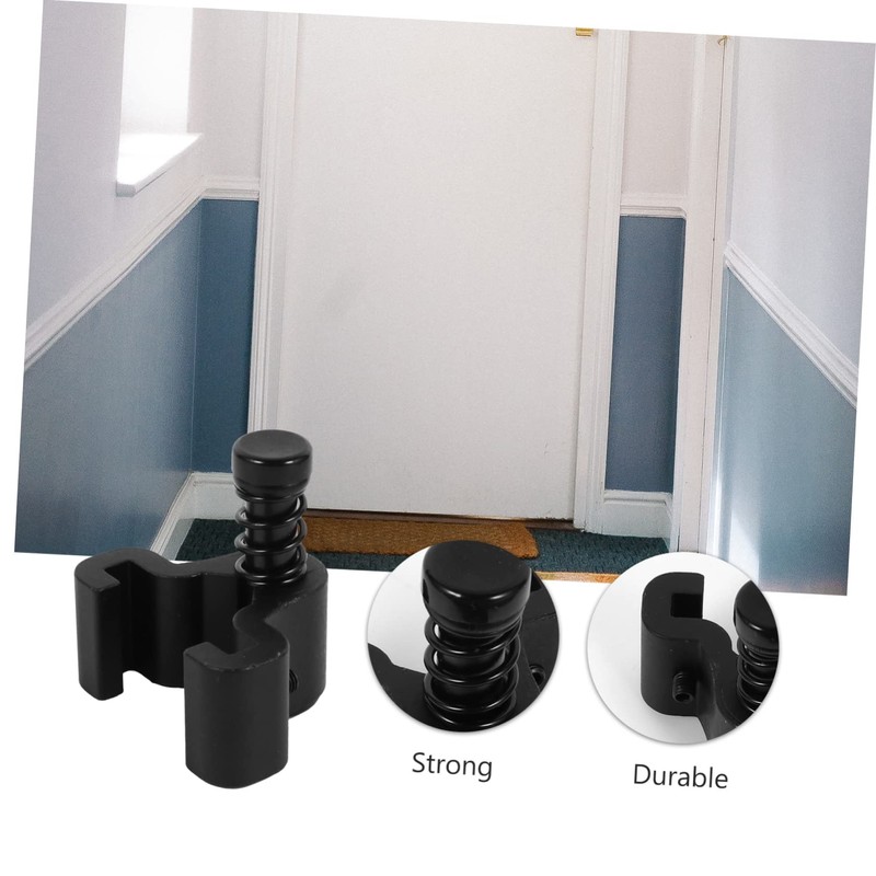 ORFOFE Barn Door Hangers Rollers Sliding Door Stopper Black Door