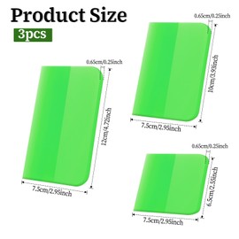 Trinkrittey 3 Pcs Pink Car TPU Rubber Squeegee, Anti-Scratch for PPF, Vinyl Wrap and Window Tint Tool, Different Sizes Suitable for Cars