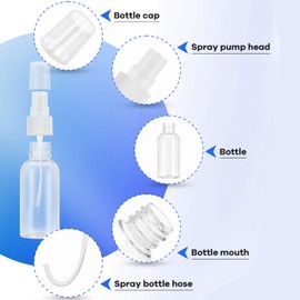 Xfbaozxy 5 Pack Spray Bottle, 50ml Small Spray Bottle, Fine Mist Empty Travel Bottles, Reusable Plastic Mini Travel Bottle For Liquid Cosmetic for Personal Care, Cleaning