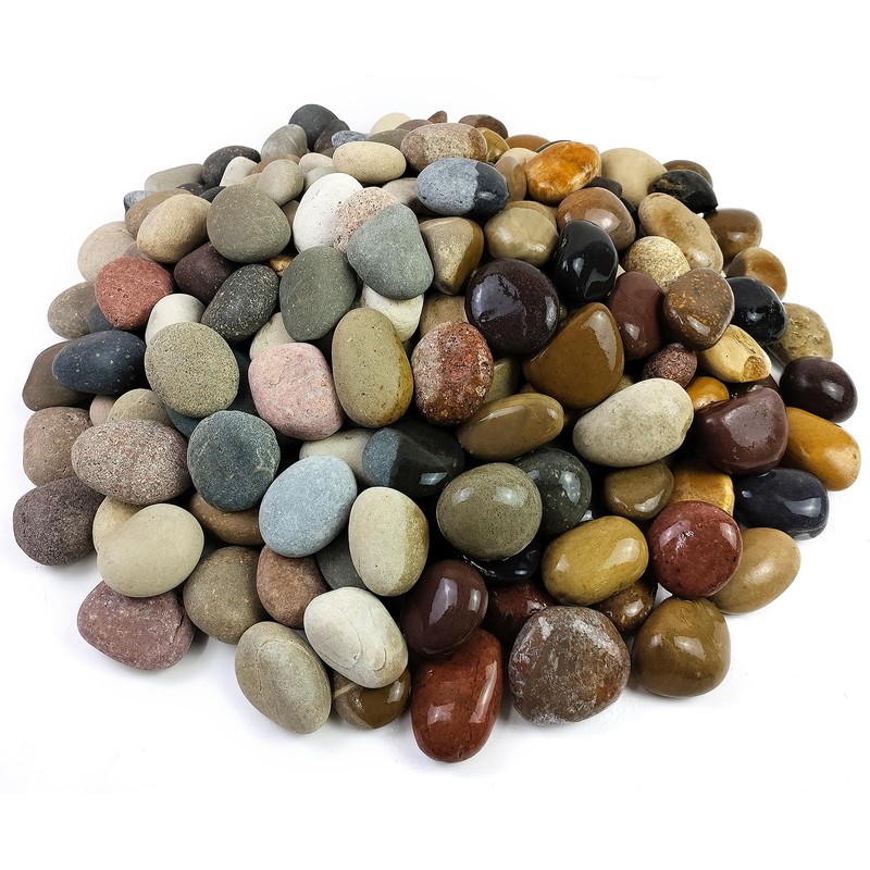 FANTIAN 40 lbs River Rocks for Landscaping, 1-2 Inch Decorative