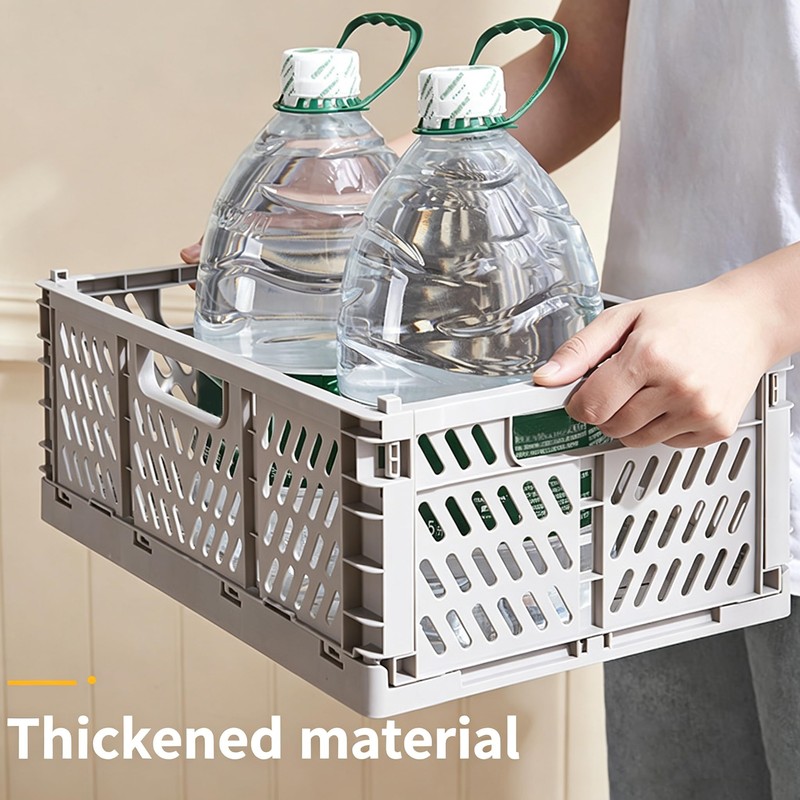 2 Pack Pastel Plastic Storage Baskets-20L Space-Saving Bins