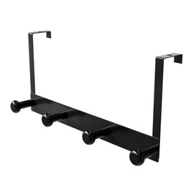 Amig - Appendino per porta - 350 x 174 x 88 mm - Appendino colore Nero - Realizzato in acciaio e legno FSC. Mod. CP45