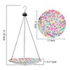 VCUTEKA Hanging Bird Bath, Glass Mosaic Bird Baths for Outdoors