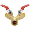 Joywayus Brass 3/4" GHT Garden Hose Splitter Full Flow 3-Way
