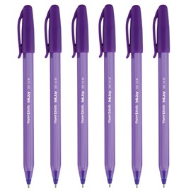 Paper Mate InkJoy 100ST Ballpoint Pens | Medium Point | Purple Ink | 6 Pack | Ultra Smooth Ink