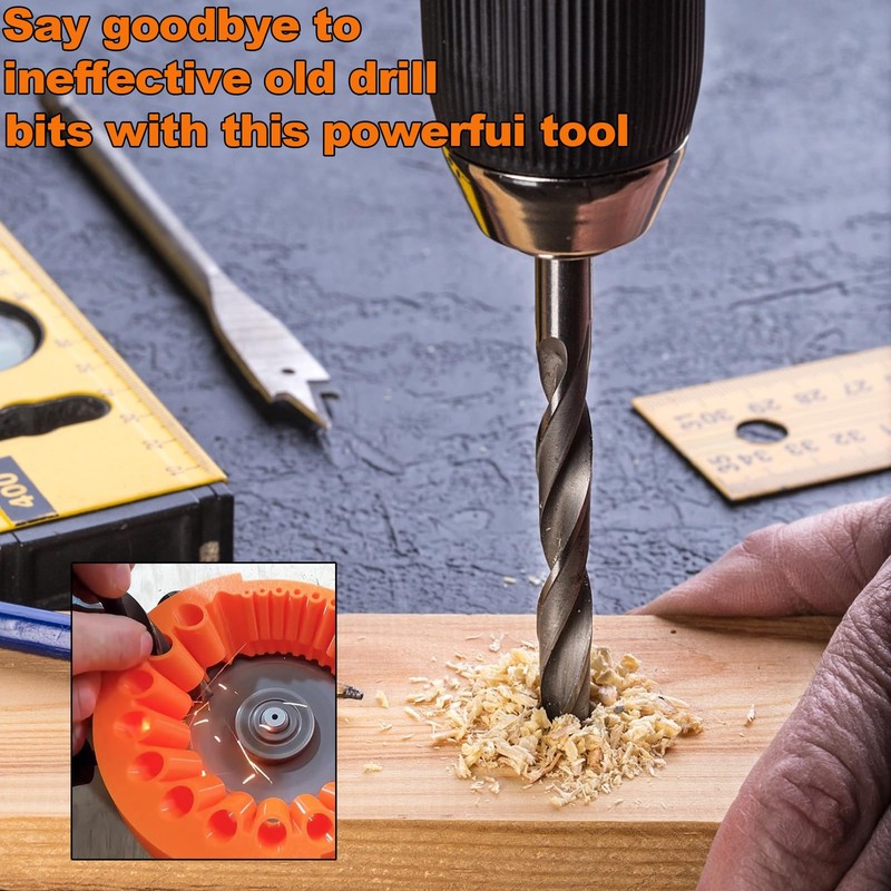 Drill Bit Sharpener for All Bits, Grinding Attachment Drill Sharpener,