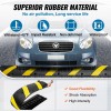 72'' Dual Channel Rubber Speed Bump Durable Traffic Hump with