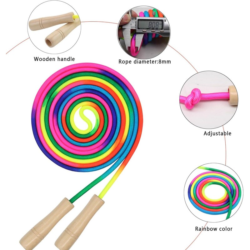16 FT Long Jump Rope for Kids, Adjustable Double Dutch