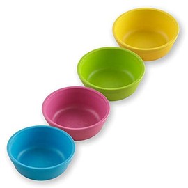 Re-Play Made in USA 12 Oz. Reusable Plastic Bowls, Pack of 4 Without Lid - Dishwasher and Microwave Safe Bowls for Snacks and Everyday Dining - Toddler Bowl Set 5.75" x 5.75" x 2", Easter