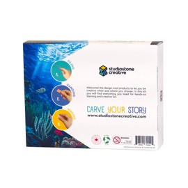 STUDIOSTONE CREATIVE DIY Arts & Crafts Carving Kit Kids Adults Turtle Sculpture Soapstone